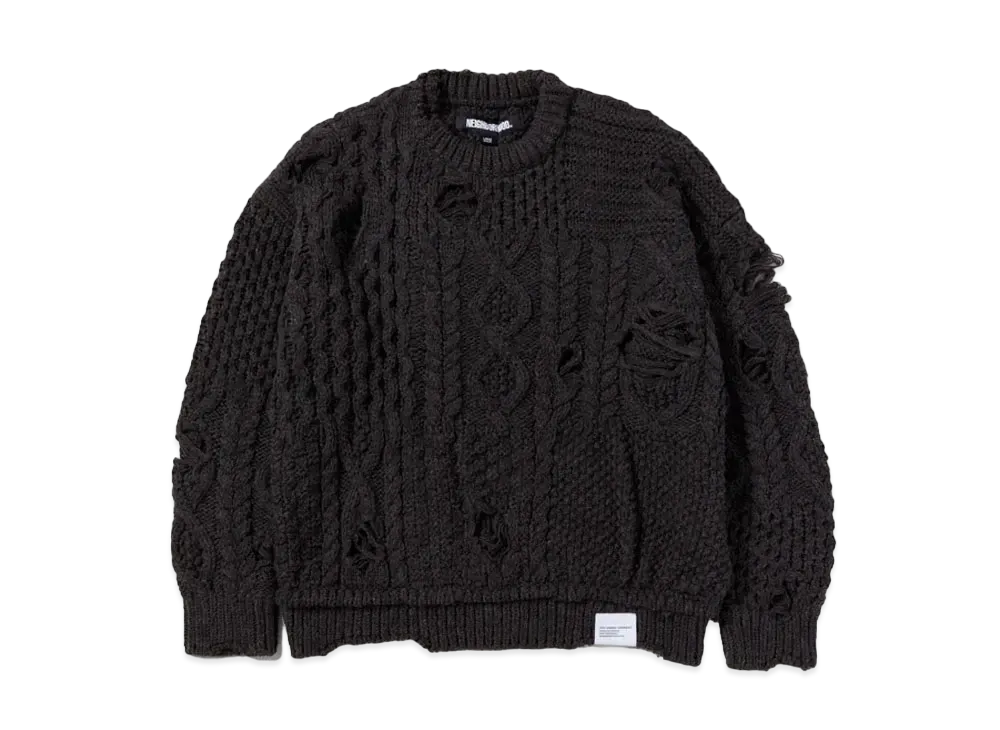 NEIGHBORHOOD Patchwork Savage Sweater "Charcoal"