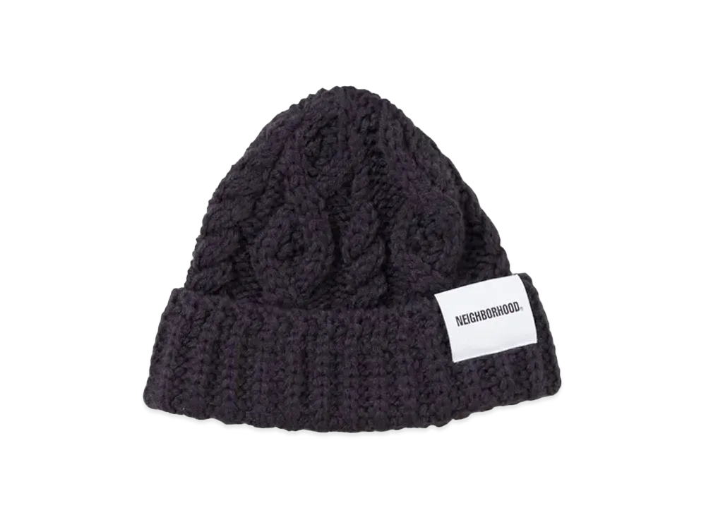 NEIGHBORHOOD Cable Knit Beanie "Navy"