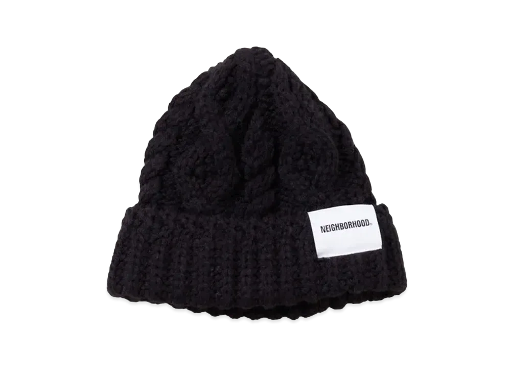 NEIGHBORHOOD Cable Knit Beanie "Black"