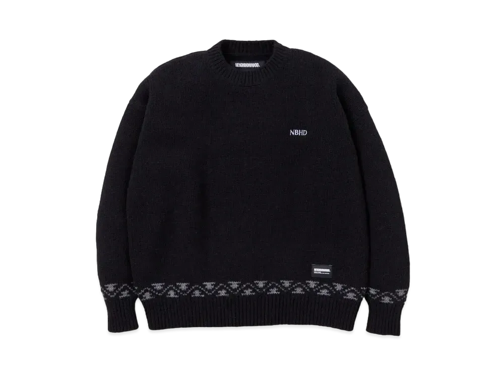 NEIGHBORHOOD Low Gauge Sweater "Black"
