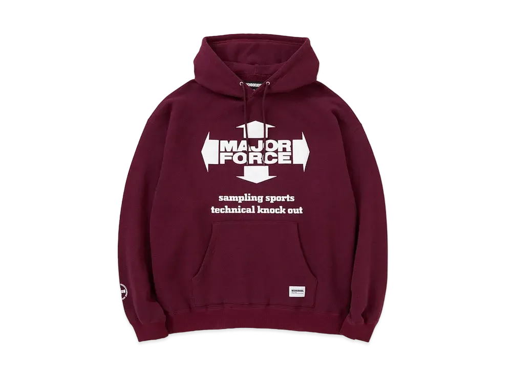 NEIGHBORHOOD x MAJOR FORCE Sweatparka LS "Burgundy"
