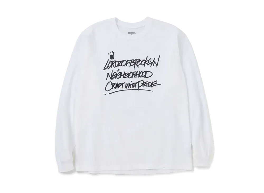 NEIGHBORHOOD x Lordz of Brooklyn Tee LS-1 "White"
