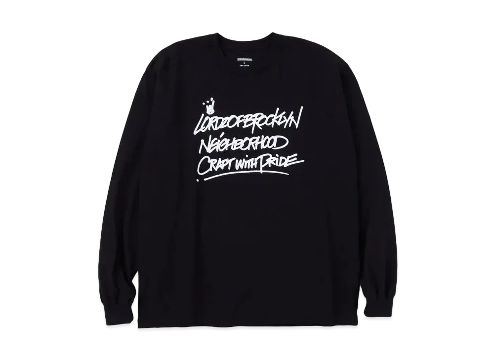 NEIGHBORHOOD x Lordz of Brooklyn Tee LS-1 "Black"