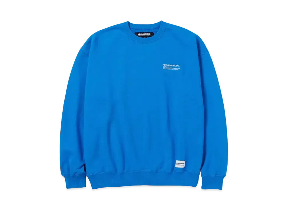 NEIGHBORHOOD 24SS Plain Sweat Shirt "Blue"