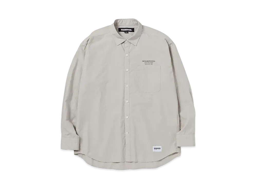 NEIGHBORHOOD 24SS Trad Shirt LS "Beige"