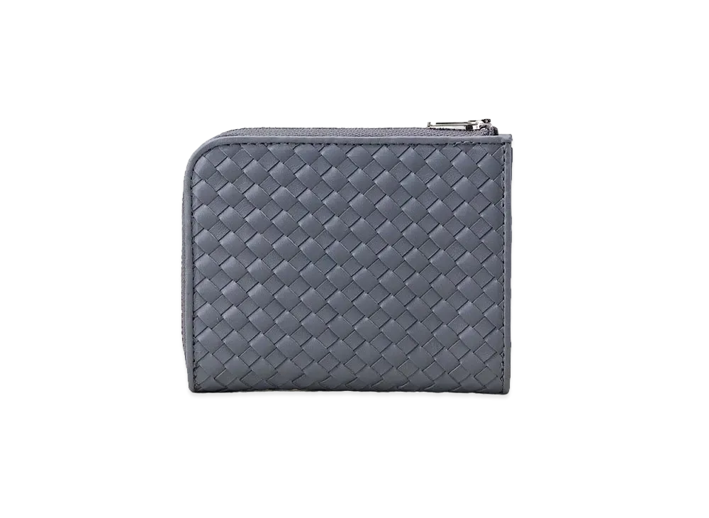 NEIGHBORHOOD 24SS Leather Mesh L-Shaped Fastener Wallet "Gray"