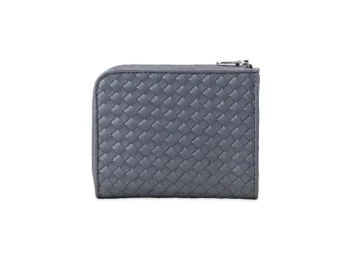 NEIGHBORHOOD 24SS Leather Mesh L-Shaped Fastener Wallet "Gray"