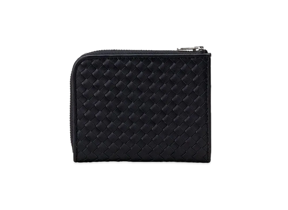 NEIGHBORHOOD 24SS Leather Mesh L-Shaped Fastener Wallet "Black"