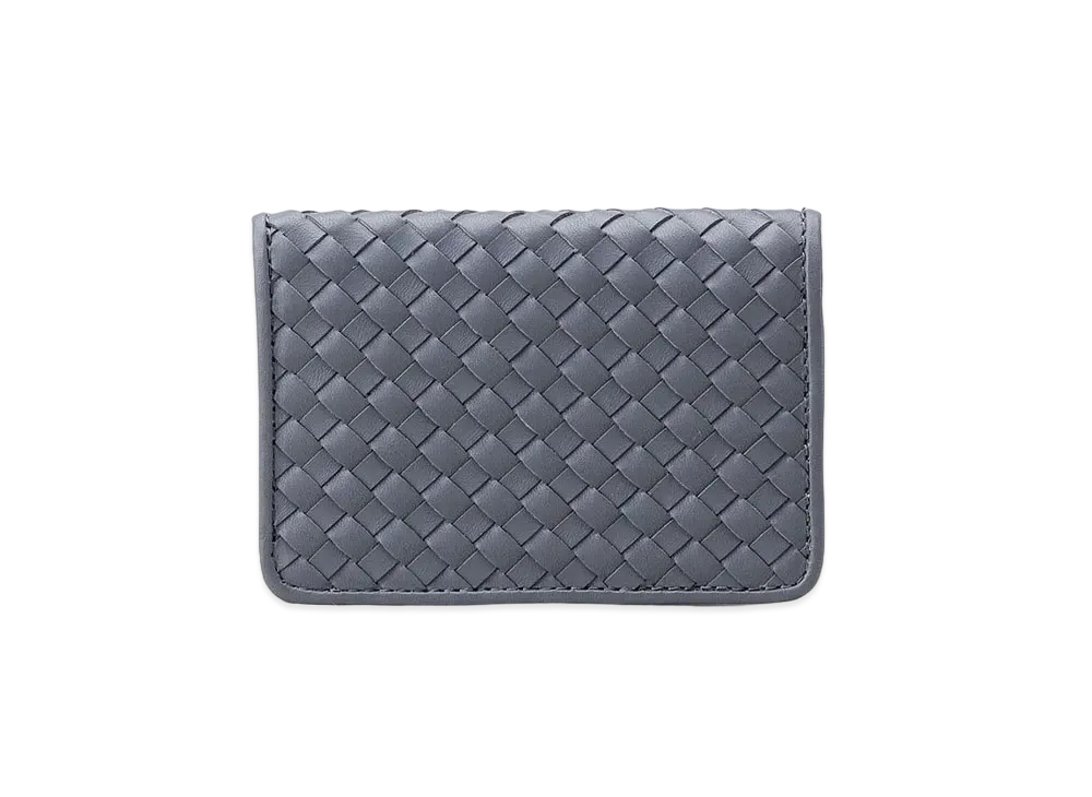NEIGHBORHOOD 24SS Leather Mesh Card Case "Gray"