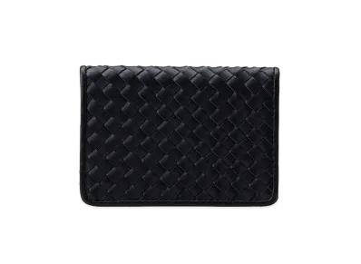 NEIGHBORHOOD 24SS Leather Mesh Card Case "Black"