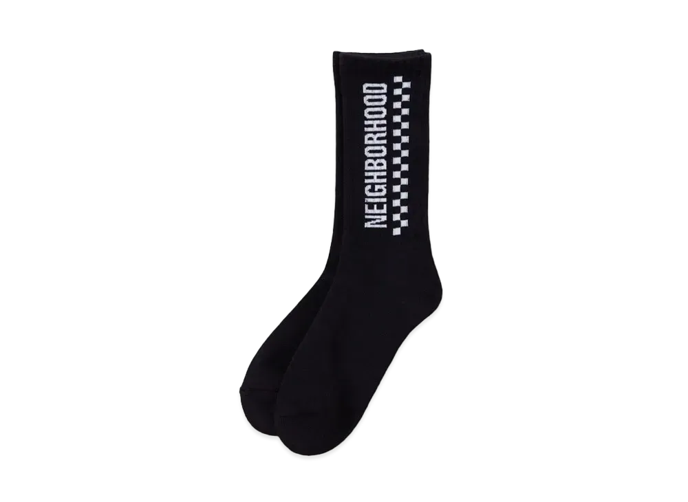 NEIGHBORHOOD 24SS CI Checker Socks "Black"