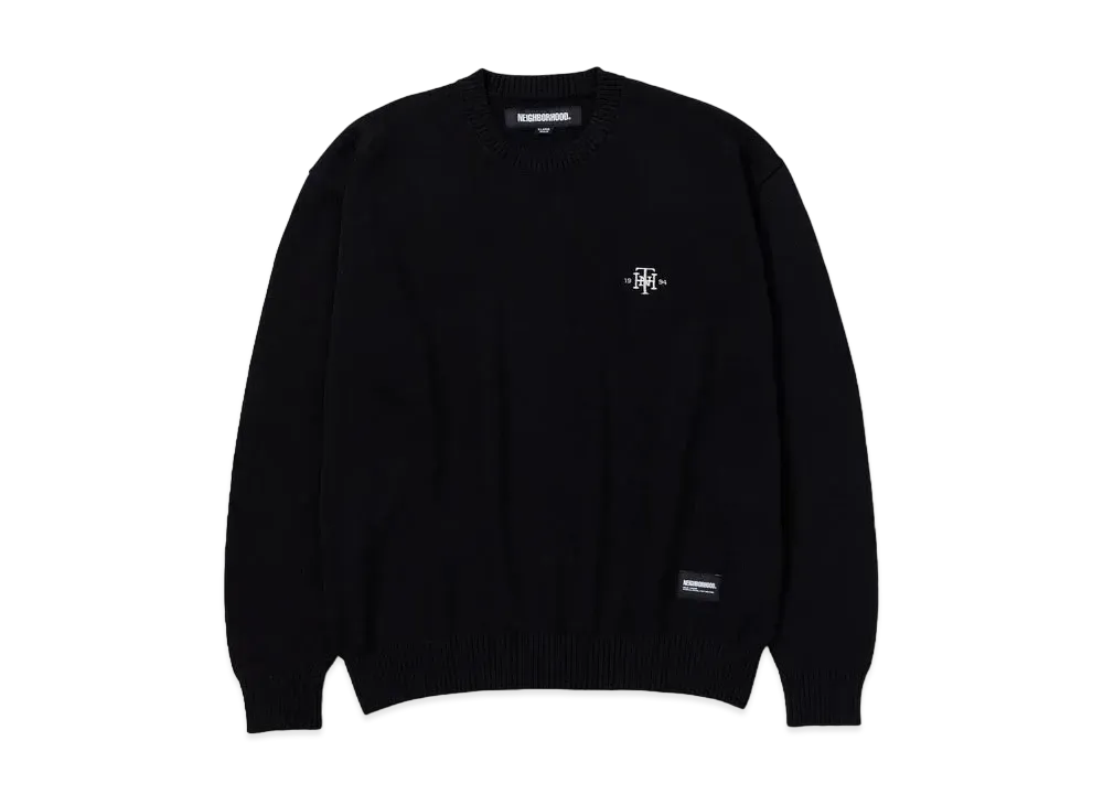 NEIGHBORHOOD Plain Crewneck Sweater "Black"