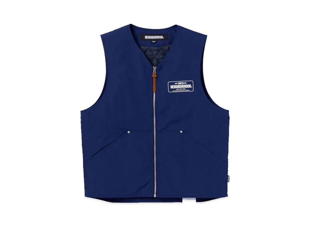 NEIGHBORHOOD Padded Work Vest "Navy"