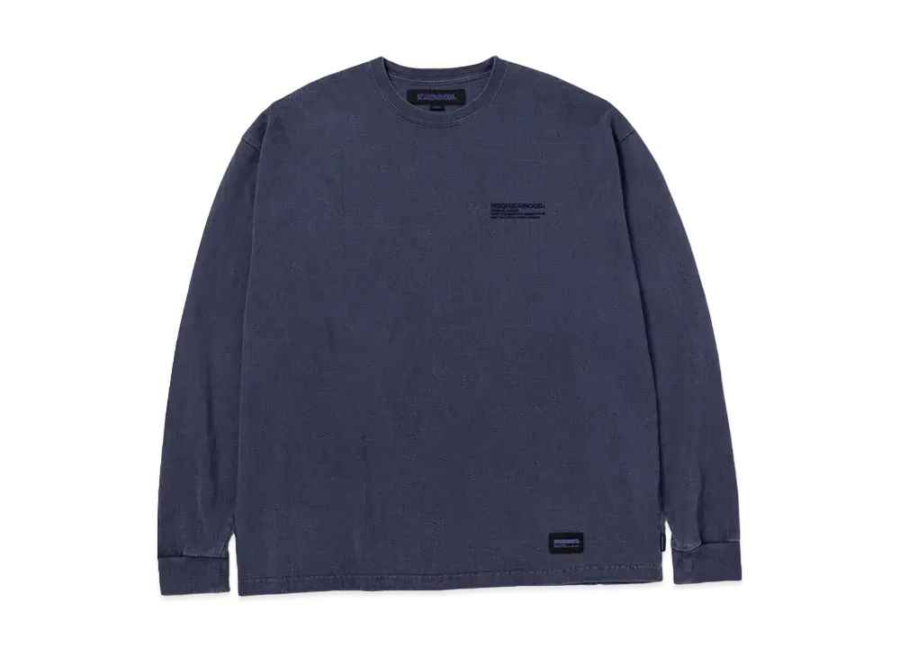 NEIGHBORHOOD Pigment Dyed Crewneck LS "Navy"