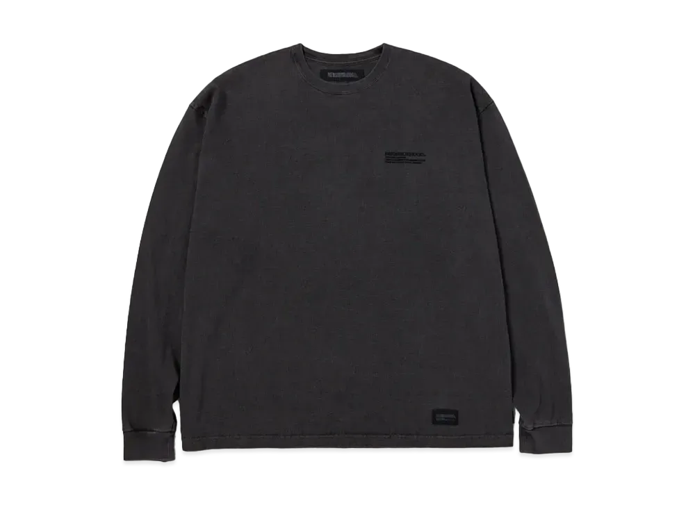 NEIGHBORHOOD Pigment Dyed Crewneck LS "Black"