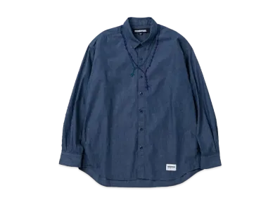 NEIGHBORHOOD Double Cross Embroidery Shirt LS "Indigo"