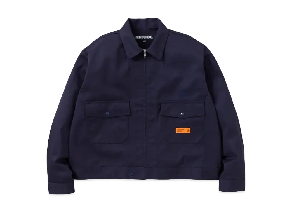NEIGHBORHOOD Belted Zip Work Jacket "Navy"