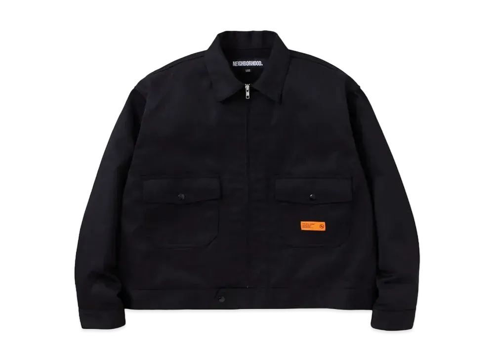 NEIGHBORHOOD Belted Zip Work Jacket "Black"