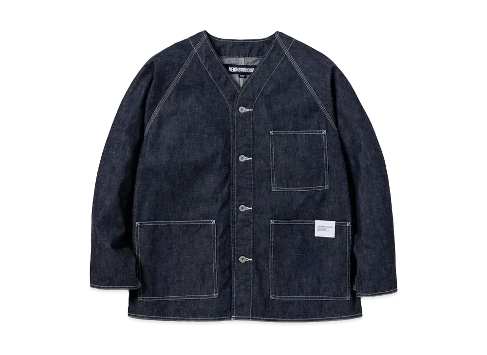 NEIGHBORHOOD Denim No Collar Jacket "Indigo"