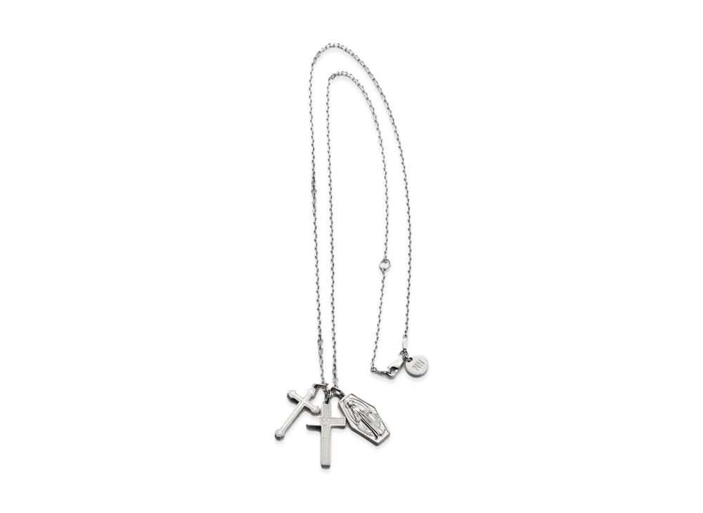 NEIGHBORHOOD Silver Triple Top Necklace "Silver"