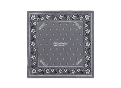 NEIGHBORHOOD Flower Bandana "Gray"