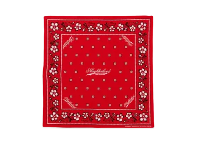 NEIGHBORHOOD Flower Bandana "Red"