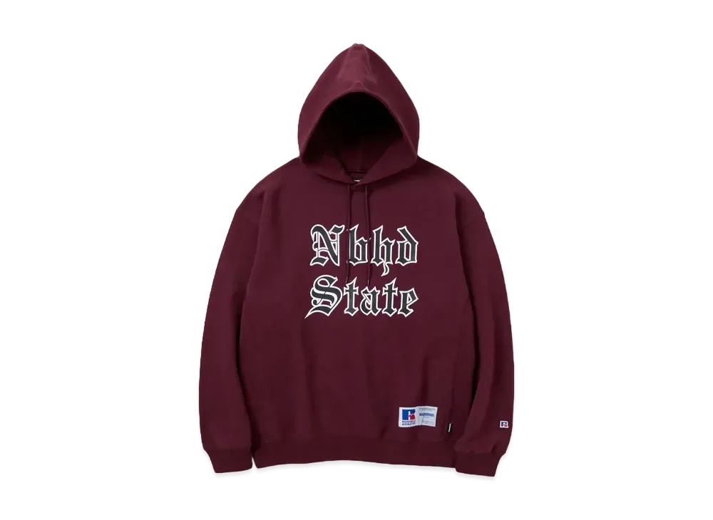 NEIGHBORHOOD NH X Russell Athletic . Sweatparka LS "Burgundy"