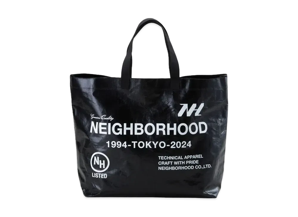 NEIGHBORHOOD Logo Flexible Bag-L "Black"