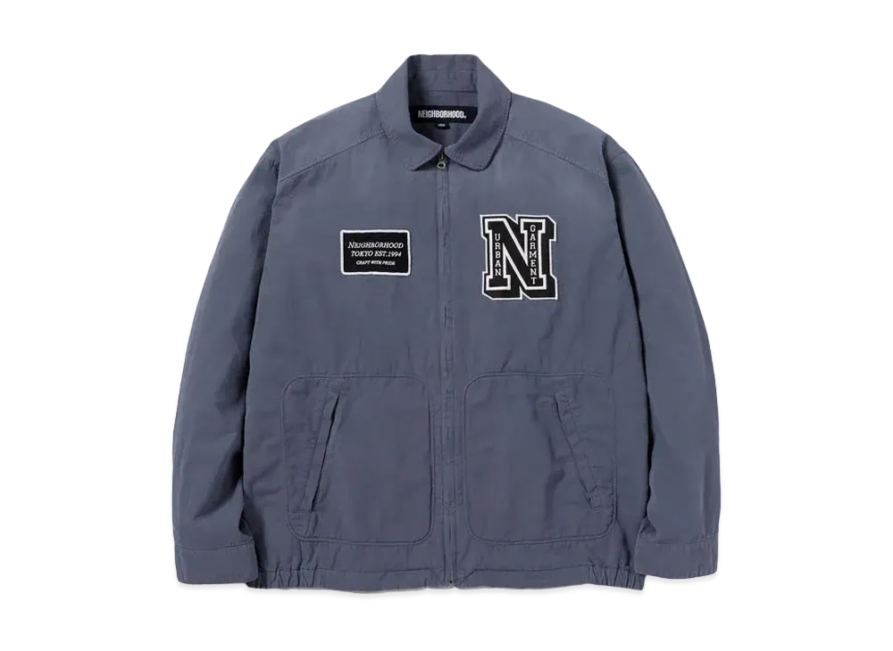 NEIGHBORHOOD Washed Zip Work Jacket "Gray"