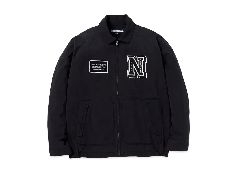 NEIGHBORHOOD Washed Zip Work Jacket "Black"