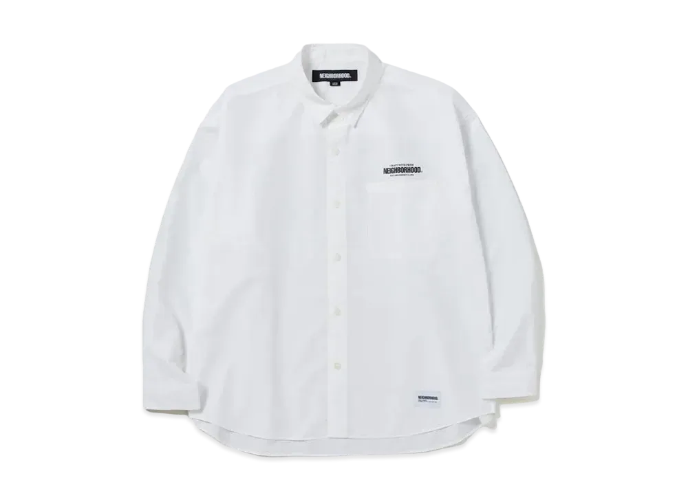 NEIGHBORHOOD Plain Shirt LS "White"
