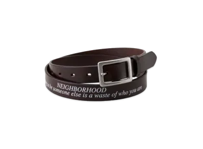 NEIGHBORHOOD Leather Narrow Belt "Brown"