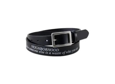 NEIGHBORHOOD Leather Narrow Belt "Black"