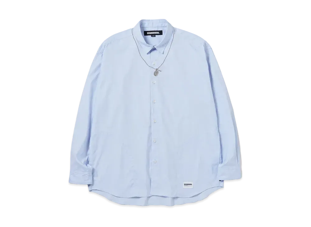 NEIGHBORHOOD Medal & Cross Embroidery Shirt LS "Blue"