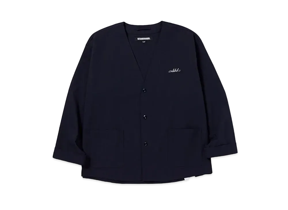 NEIGHBORHOOD No Collar Shirt LS "Navy"
