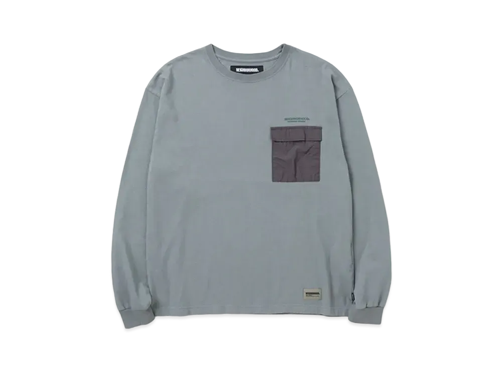 NEIGHBORHOOD Design Crewneck LS "Sage Green"