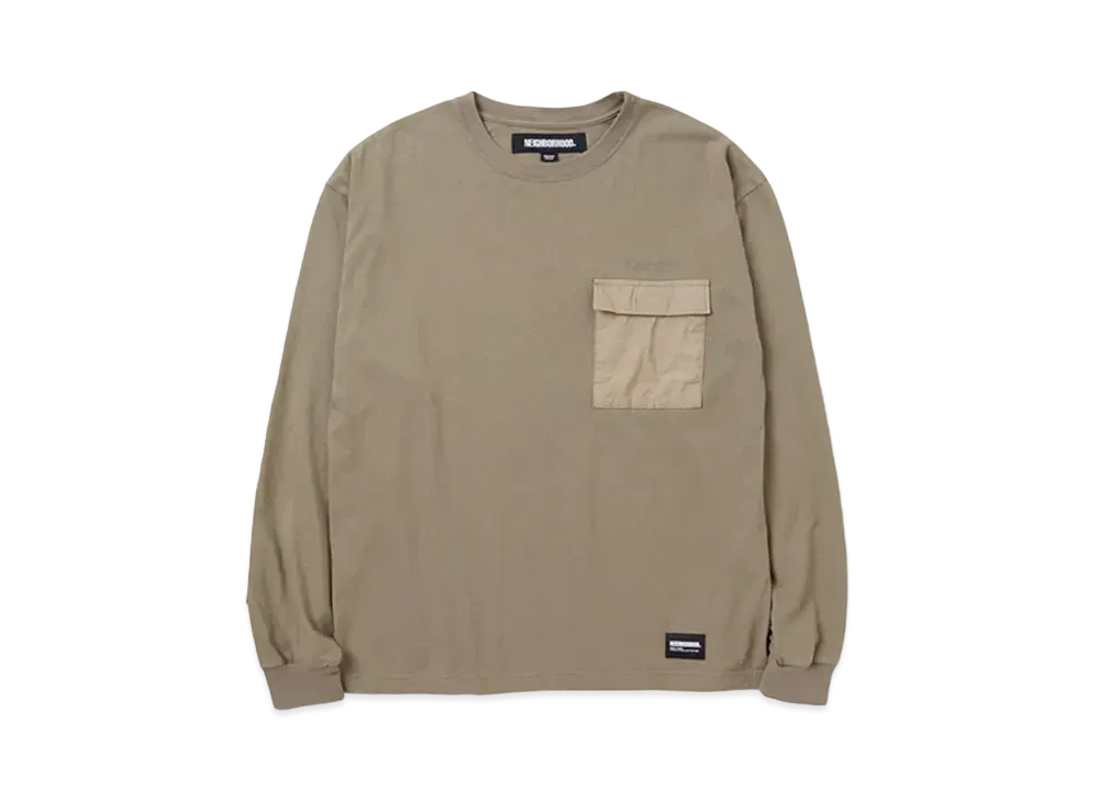 NEIGHBORHOOD Design Crewneck LS "Khaki"