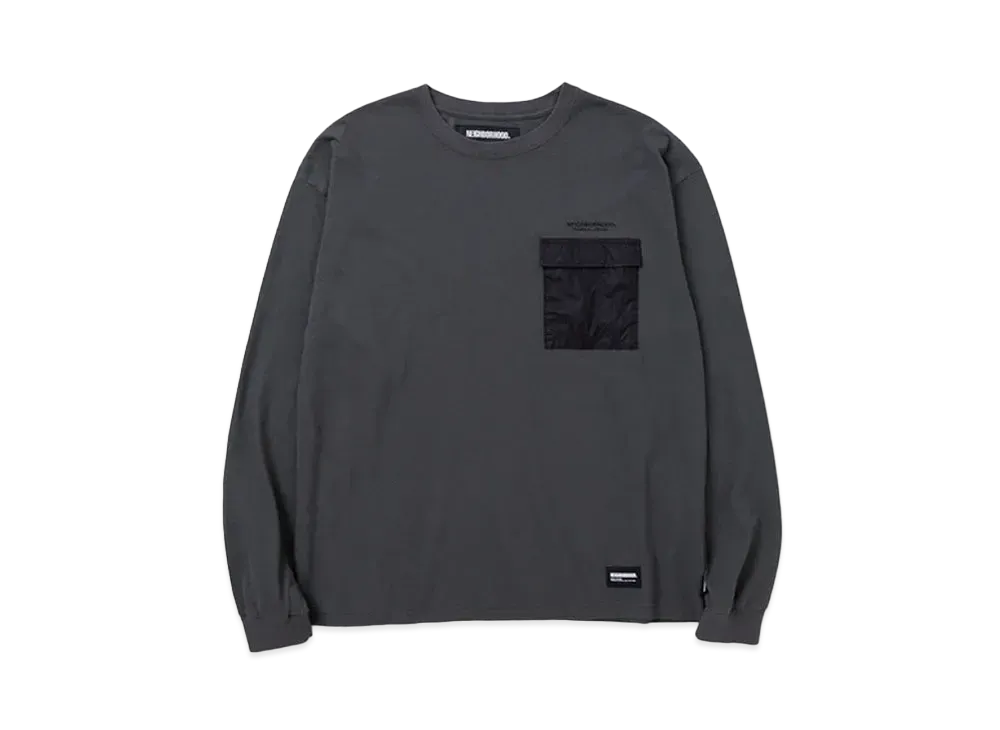 NEIGHBORHOOD Design Crewneck LS "Charcoal"