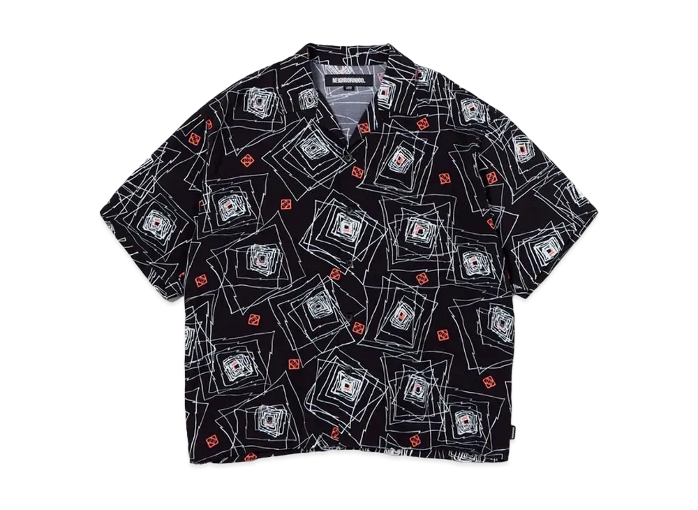NEIGHBORHOOD Geometric Hawaiian Shirt SS "Black"