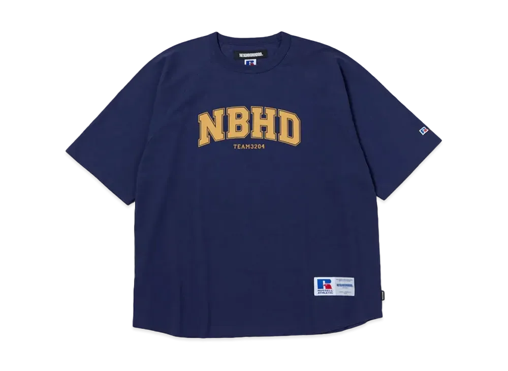 NEIGHBORHOOD x RUSSELL ATHLETIC . Crewneck SS "Navy"