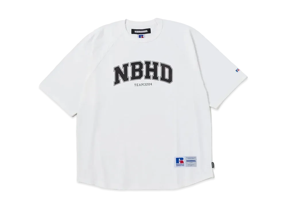 NEIGHBORHOOD x RUSSELL ATHLETIC . Crewneck SS "White"