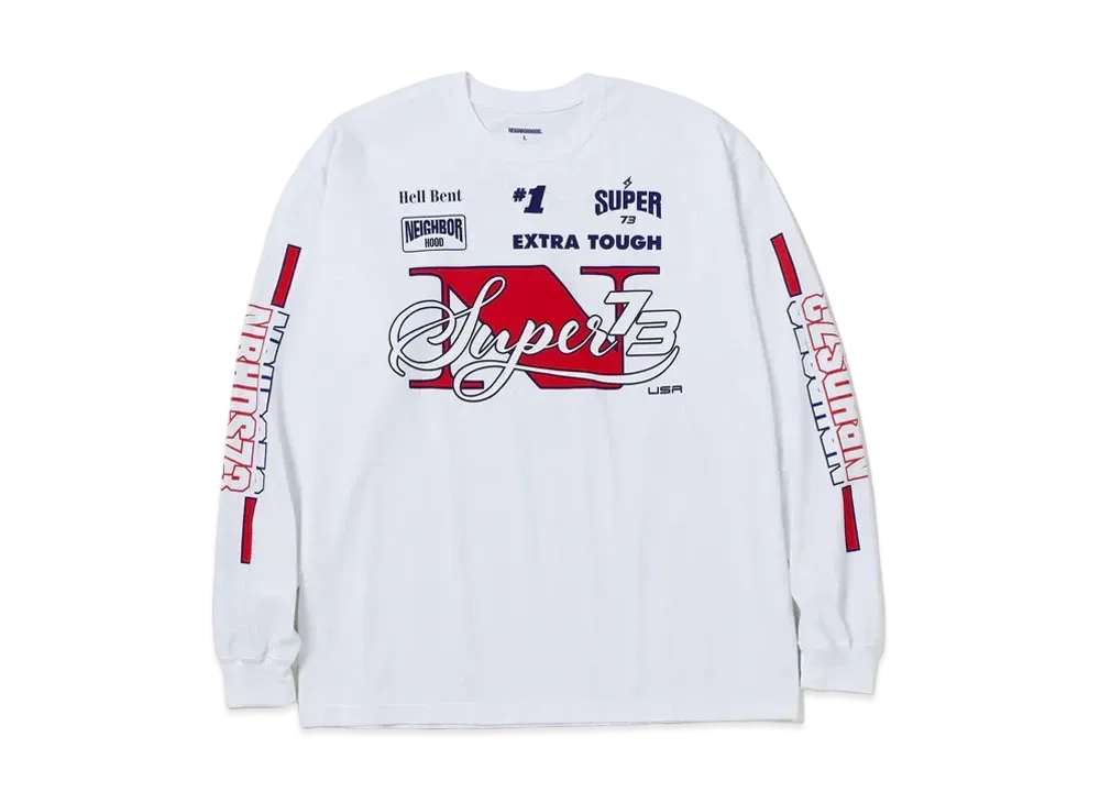 NEIGHBORHOOD x SUPER73 . Tee LS "White"