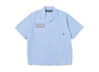 NEIGHBORHOOD Stripe Work Shirt SS "Blue"