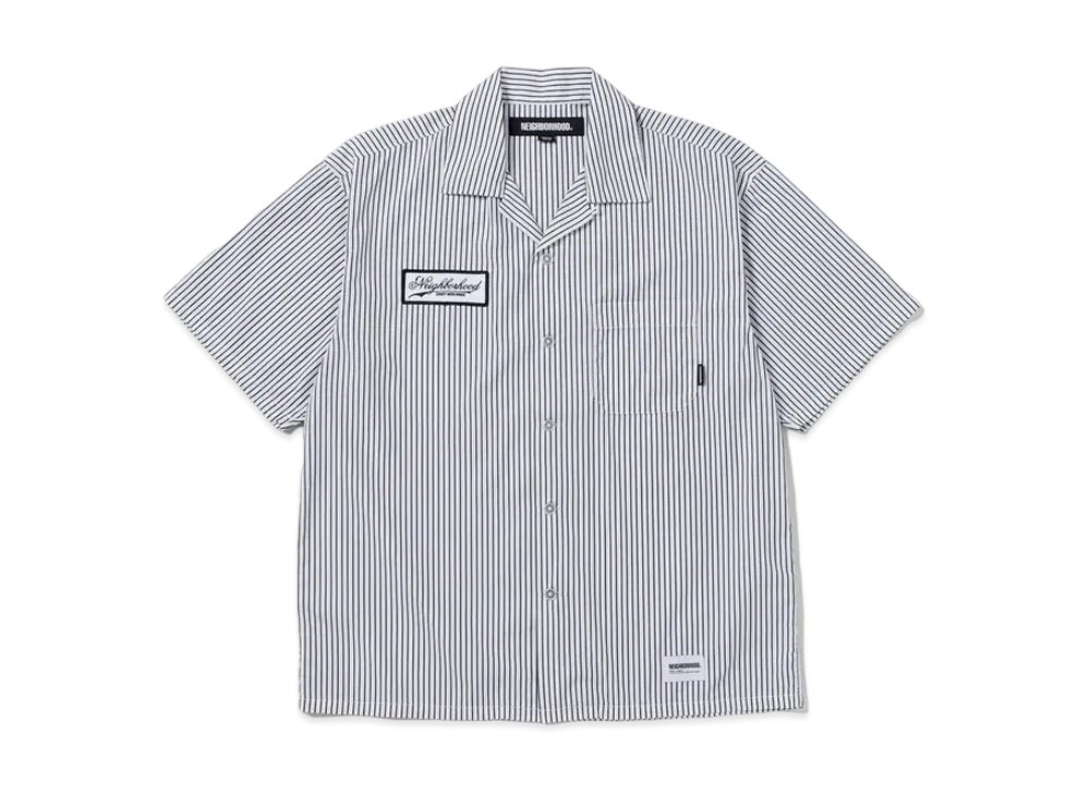 NEIGHBORHOOD Stripe Work Shirt SS "White"