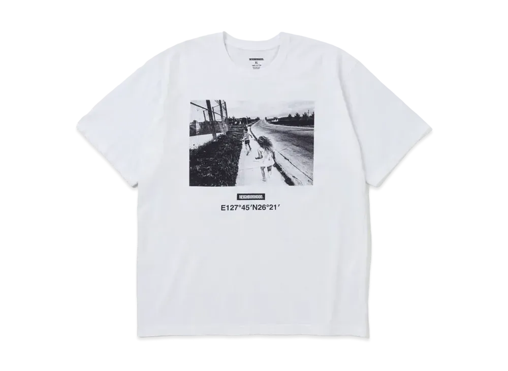 NEIGHBORHOOD x OSAMU NAGAHAMA . Tee SS-4 "White"