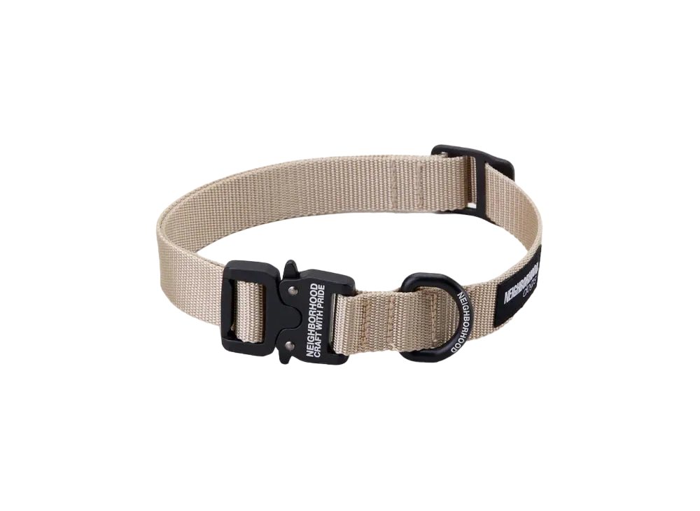 NEIGHBORHOOD Dog Collar "Beige"