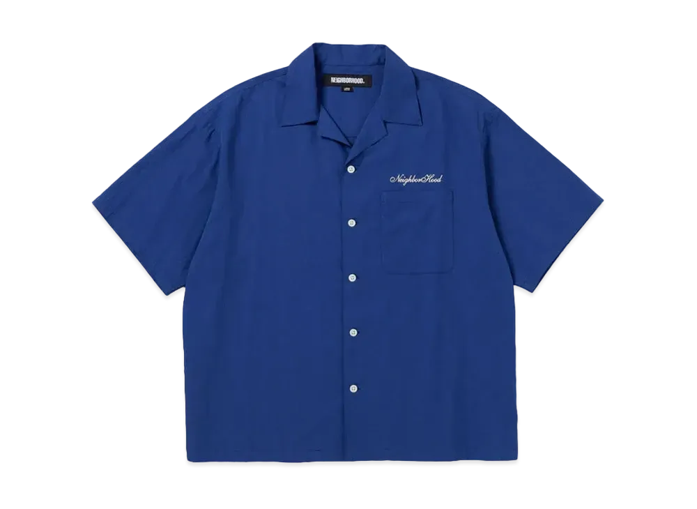 NEIGHBORHOOD Solid-Color Hawaiian Shirt SS "Blue"