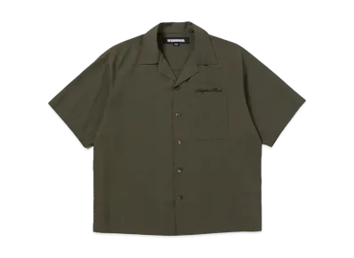 NEIGHBORHOOD Solid-Color Hawaiian Shirt SS "Olive Drab"