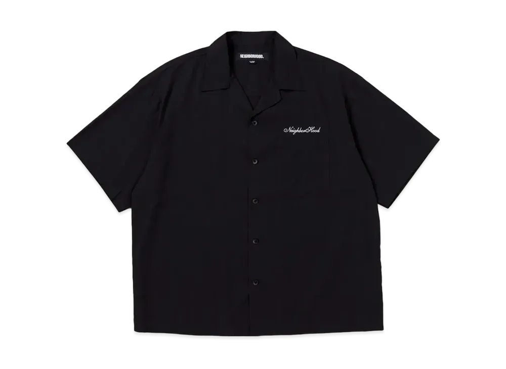 NEIGHBORHOOD Solid-Color Hawaiian Shirt SS "Black"