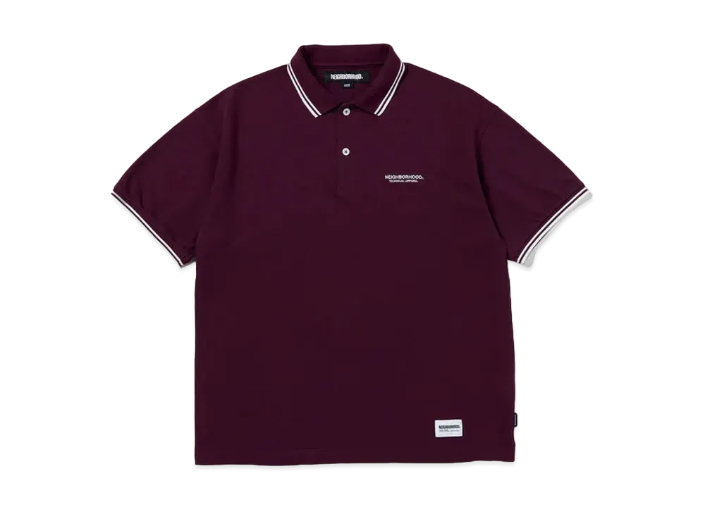 NEIGHBORHOOD Pique Line Poloshirt SS "Burgundy"
